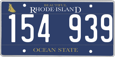 RI license plate 154939