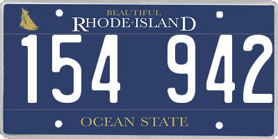 RI license plate 154942
