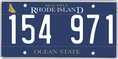 RI license plate 154971