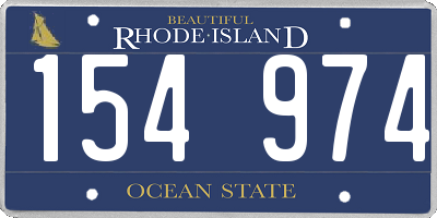 RI license plate 154974