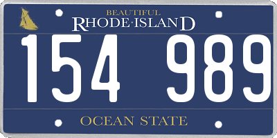 RI license plate 154989