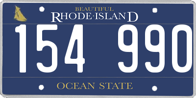 RI license plate 154990