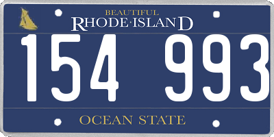 RI license plate 154993