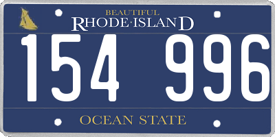 RI license plate 154996