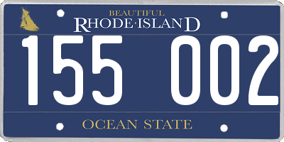 RI license plate 155002