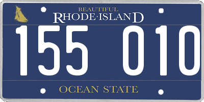 RI license plate 155010