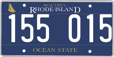 RI license plate 155015