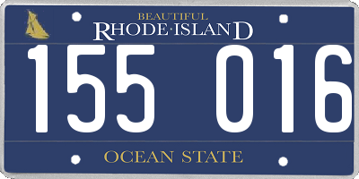 RI license plate 155016