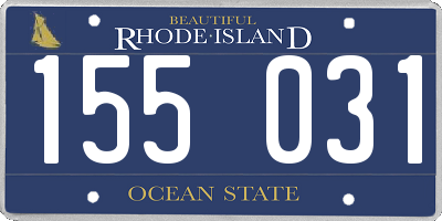 RI license plate 155031