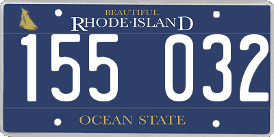 RI license plate 155032