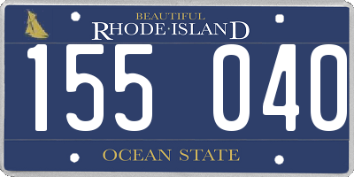 RI license plate 155040