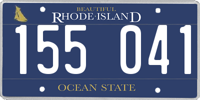 RI license plate 155041