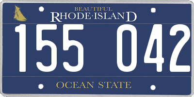 RI license plate 155042