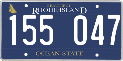 RI license plate 155047