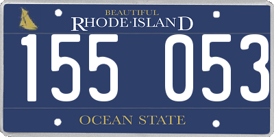 RI license plate 155053