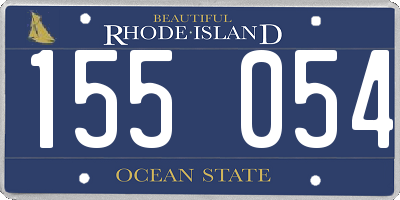 RI license plate 155054