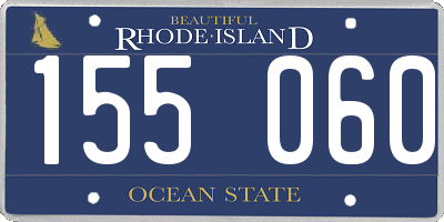 RI license plate 155060