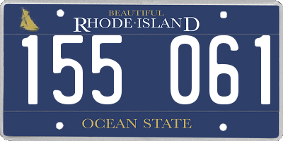 RI license plate 155061