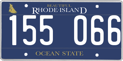 RI license plate 155066