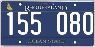 RI license plate 155080