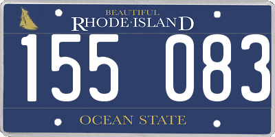 RI license plate 155083