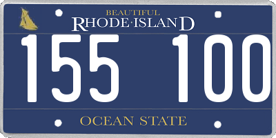RI license plate 155100