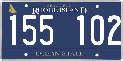 RI license plate 155102