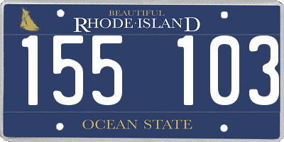 RI license plate 155103