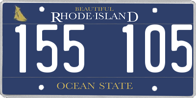 RI license plate 155105