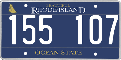 RI license plate 155107