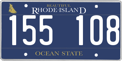 RI license plate 155108