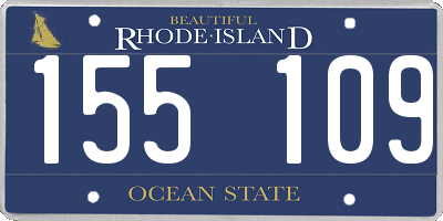 RI license plate 155109