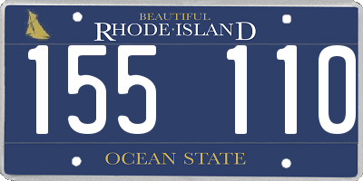 RI license plate 155110