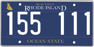 RI license plate 155111