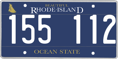 RI license plate 155112