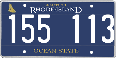 RI license plate 155113
