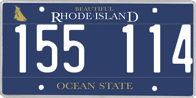 RI license plate 155114