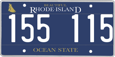 RI license plate 155115