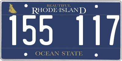 RI license plate 155117