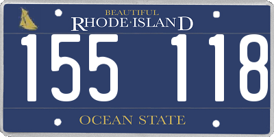 RI license plate 155118