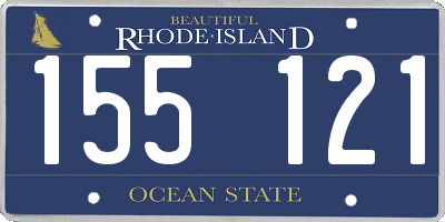 RI license plate 155121