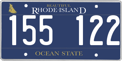 RI license plate 155122