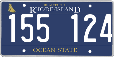 RI license plate 155124