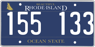 RI license plate 155133