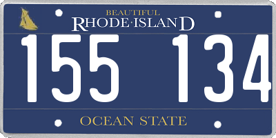 RI license plate 155134