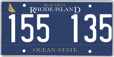RI license plate 155135