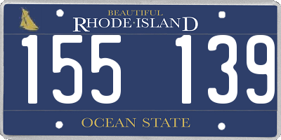 RI license plate 155139
