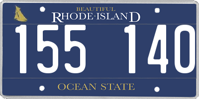 RI license plate 155140