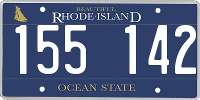 RI license plate 155142