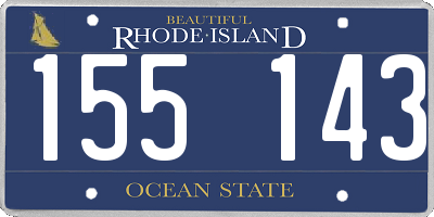 RI license plate 155143